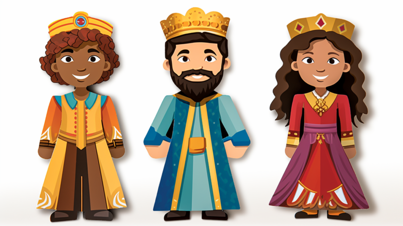 Reyes Imprimibles: Explorando la Biblia con Personajes Bíblicos en 2D