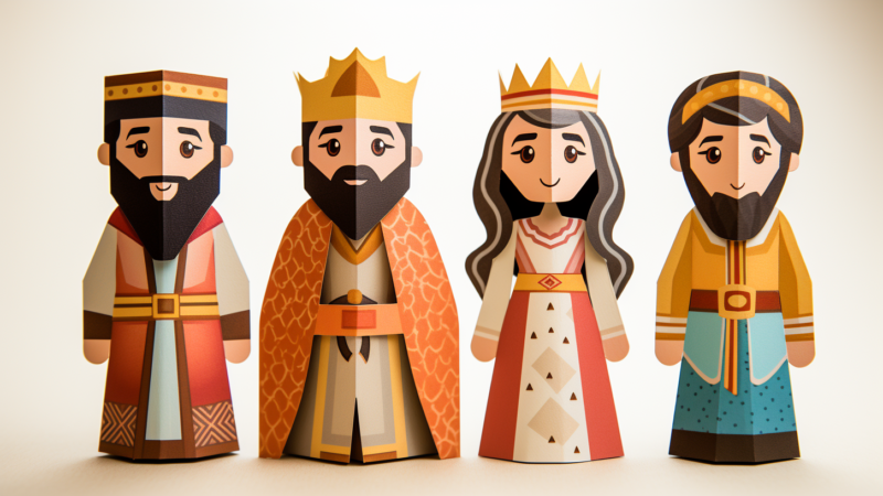 Paper Craft de Reyes y Reinas Recortables: Sumérgete en el Mundo de la Realeza con Creatividad